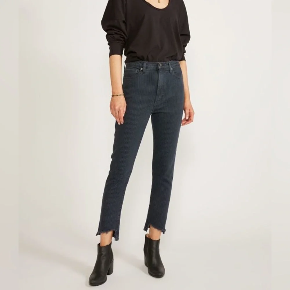 ETICA women’s SCARLET MID RISE SLIM IN NIGHT STRIPE
